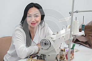 Designer with sewing machine