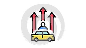 mature driver improvement course color icon animation