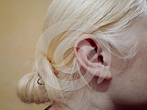 Mature Girl Right Ear