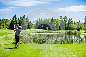 Mature Golfer on a Golf Course