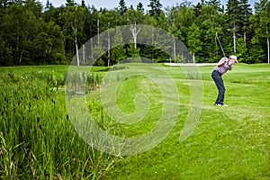 Mature Golfer on a Golf Course