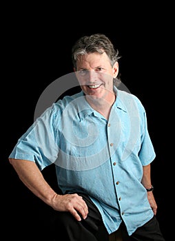 Mature Guy on Black - Casual