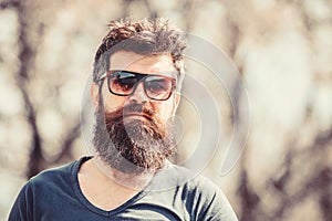 Mature hipster with beard. Bearded man outdoor. Beard care and barbershop. male fashion and beauty. brutal male with