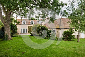 Mature landscaped house garden