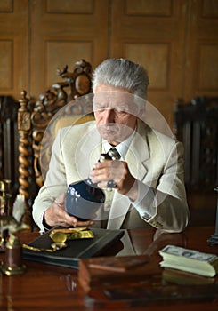 Mature male mafia boss