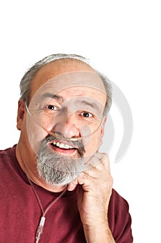 Mature Man With Breathing Disability