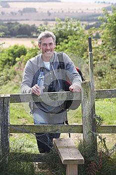 Mature Man On Country Walk