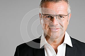 Mature man with glasses