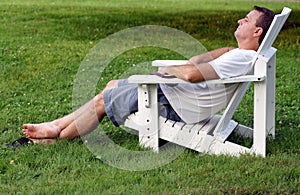 Mature man relaxing