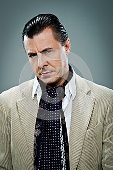 Mature Man with Serious Expression