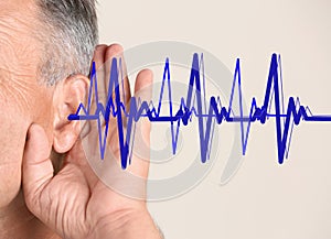 Mature man with symptom of hearing loss