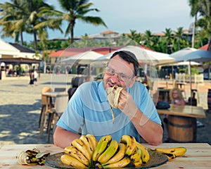 Mature man wants to replenish potassium by eating more bananas