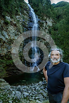 Mature man Waterfall