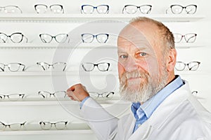 Mature ophthalmologist