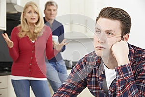 Mature Parents Frustrated With Adult Son Living At Home photo