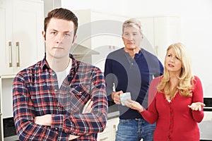 Mature Parents Frustrated With Adult Son Living At Home