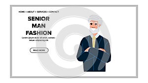 mature senior man fashion vector