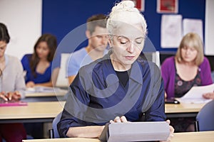 Mature Students In Further Education Class photo