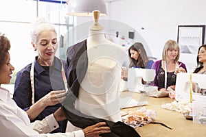 Mature Students Studying Fashion And Design