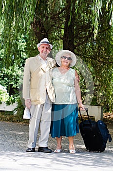 Mature vital elderly couple