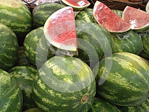 Mature watermelons photo