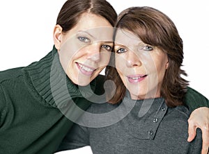 Mature woman and adult daughter