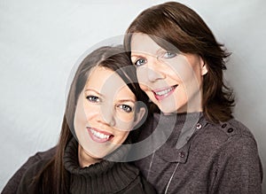 Mature woman and adult daughter