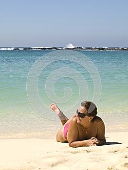 Mature Woman in the Beach