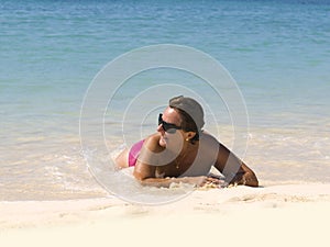 Mature Woman in the Beach