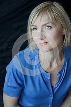 Mature woman close-up portrait
