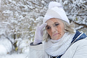 Mature woman feeling bad