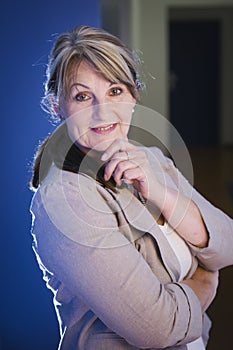 Mature woman in the hall