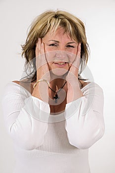 Mature woman head ache
