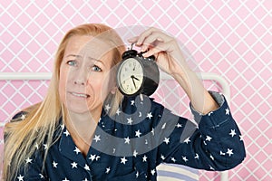 Mature woman with insomnia