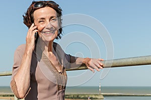 Mature Woman making a phone call