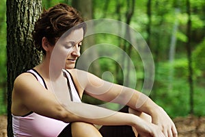 Mature Woman Runner Resting