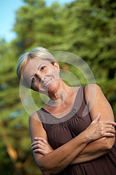 Mature woman smiling