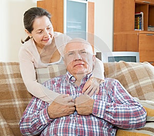 Mature woman with smiling husband