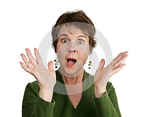 Mature Woman Surprised