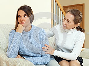 Mature woman tries reconcile with teenager daughter