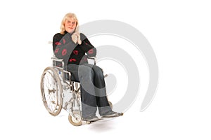 Mature woman in wheel chair