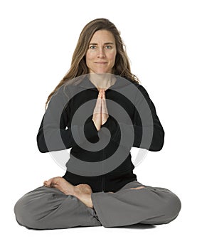 Mature Woman in Yoga Position