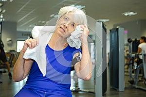 Mature women at gym