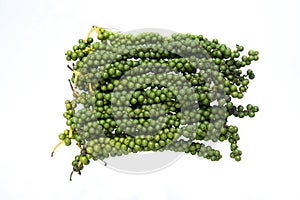 Matured green peppercorn stalks