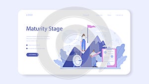 Maturity stage web banner or landing page. Project life cycle period. photo
