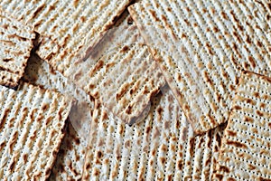 Matza and Cover for Jewish Holiday Passover photo