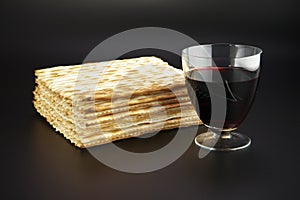 Matza and red wine