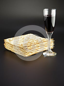 Matza and red wine