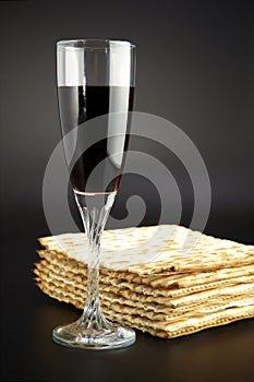 Matza and red wine