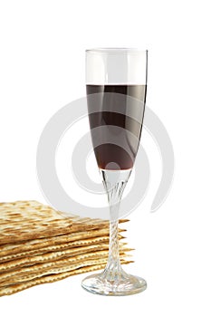 Matza and red wine
